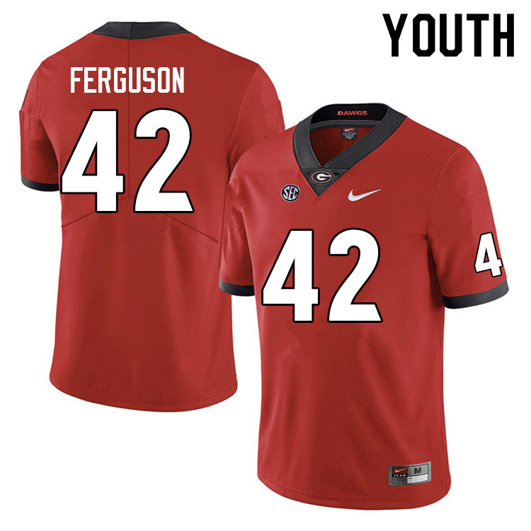 Youth #42 Tauheed Ferguson Georgia Bulldogs College Football Jerseys Sale-Red Anniversary - Click Image to Close